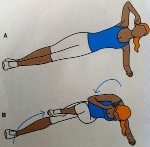 Beyonce Side Plank Knee Tuck Twist